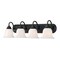 Westinghouse Fixture Wall 60W 4-Light Harwell, Matte Black White Opal Glass 6117100 - alternate 8